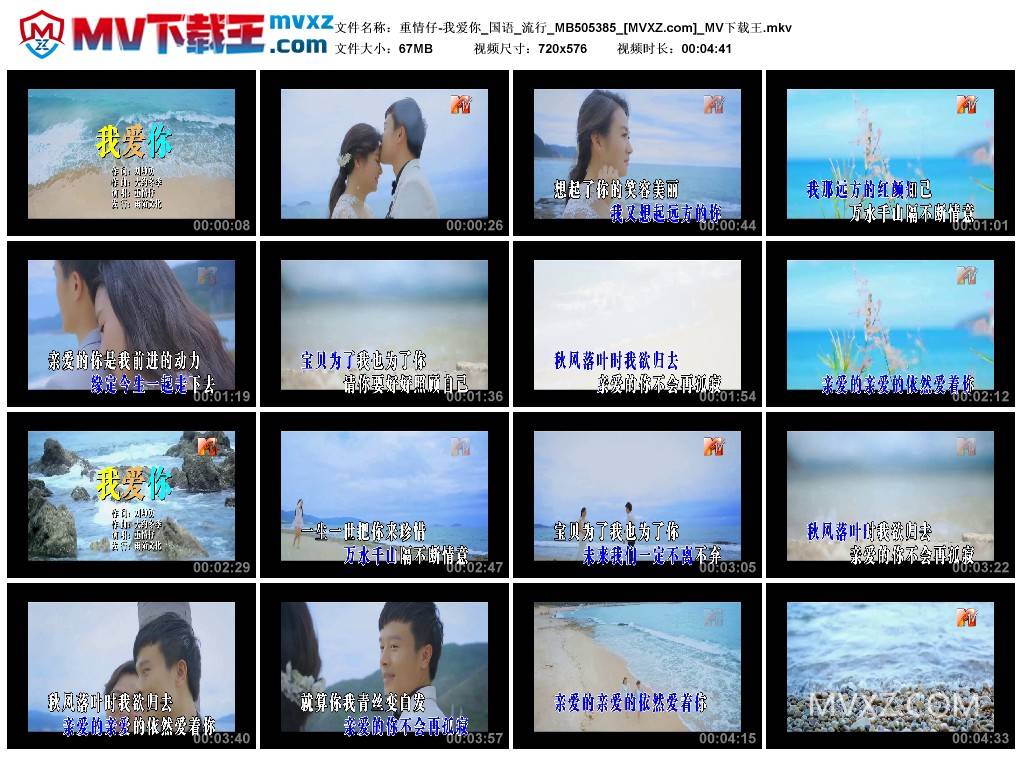 重情仔-我爱你_国语_流行_MB505385